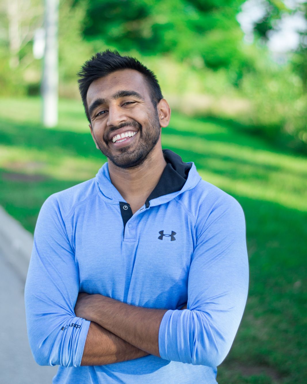 Talib Contractor, the photographer behind Tinder Photography, in a Toronto park